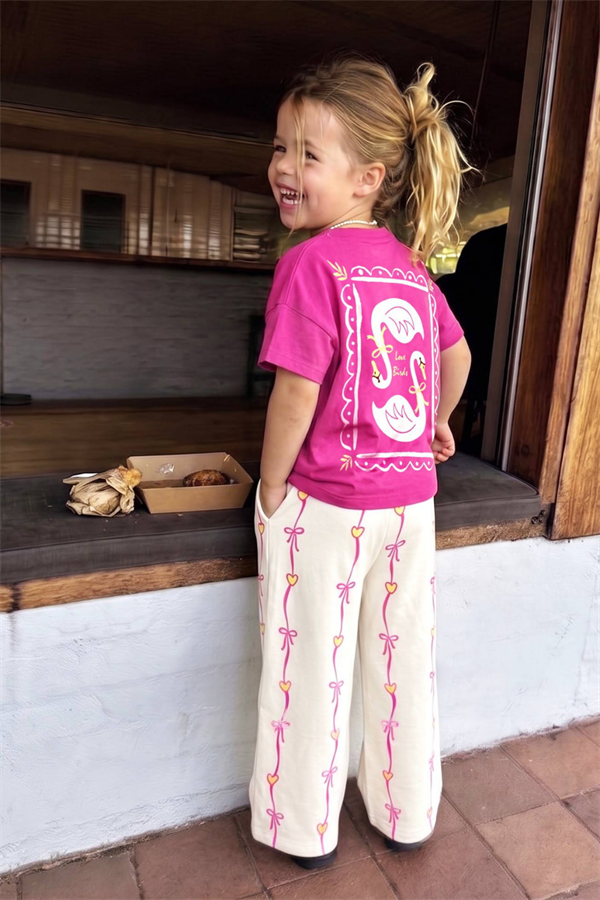 Kız Çocuk  Flamingo Pembe  İkili Takım