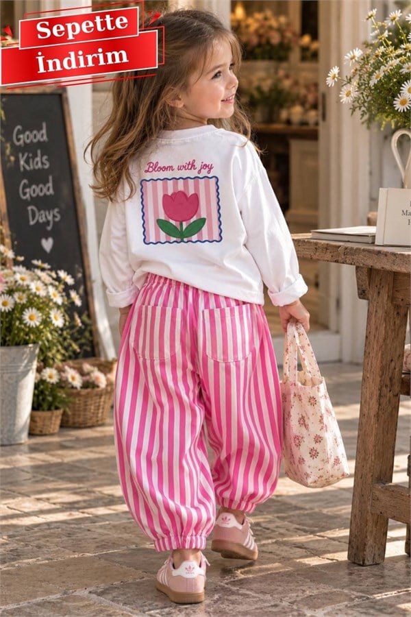 Kız Çocuk Gabardin Pantolon Takım