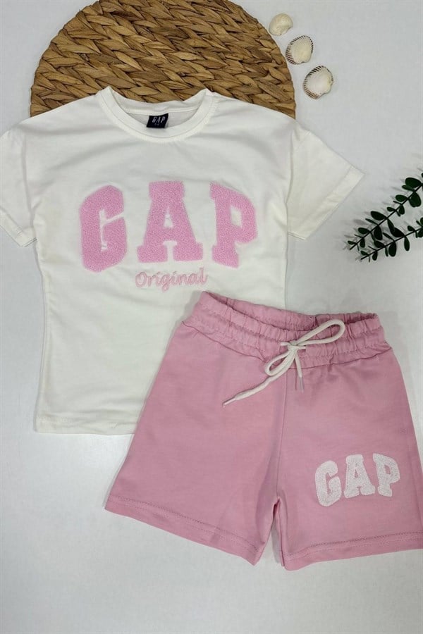 Kız Çocuk Gp Pembe Şortlu Takım