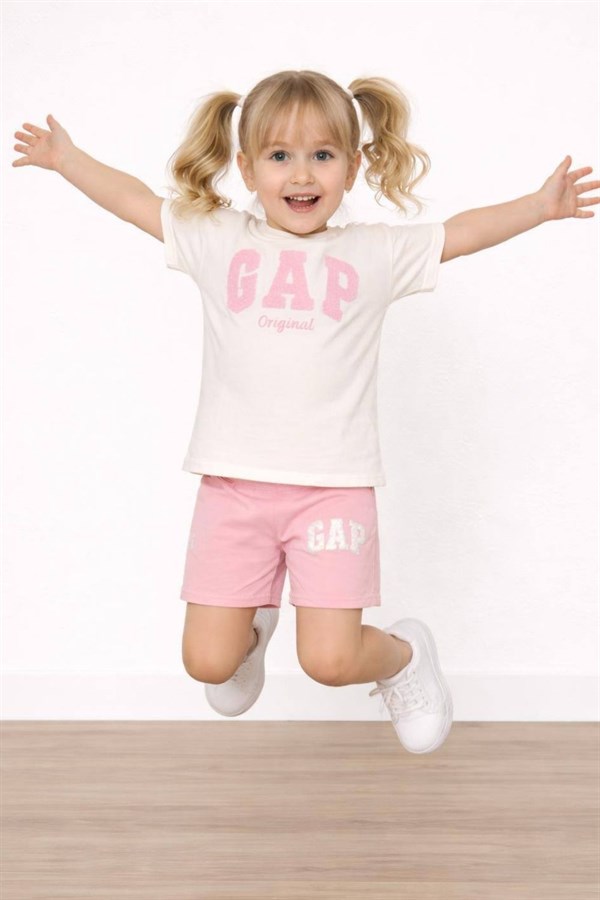 Kız Çocuk Gp Pembe Şortlu Takım