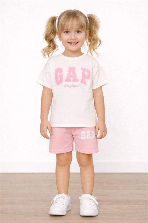Kız Çocuk Gp Pembe Şortlu Takım