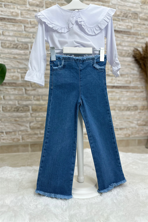 Kız Çocuk İspanyol Jean Pantolon