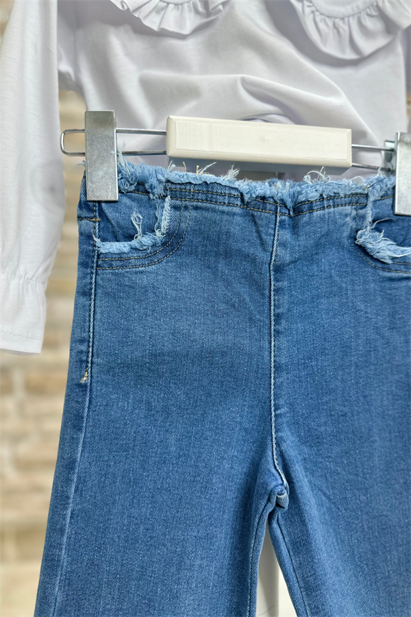 Kız Çocuk İspanyol Jean Pantolon