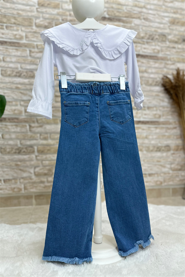 Kız Çocuk İspanyol Jean Pantolon