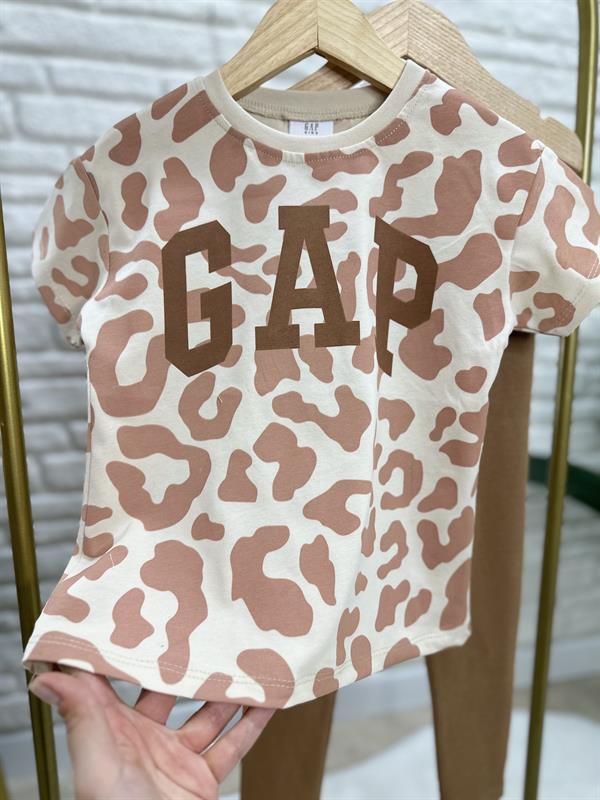 Kız Çocuk Gap Kahveli Taytlı Takım 