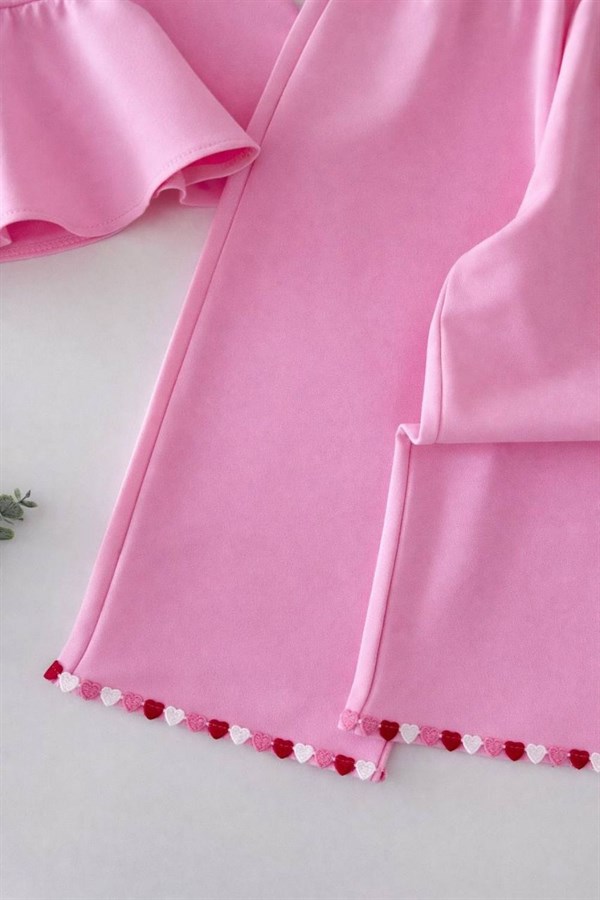 Kız Çocuk Kapli Pembe İkili Takım