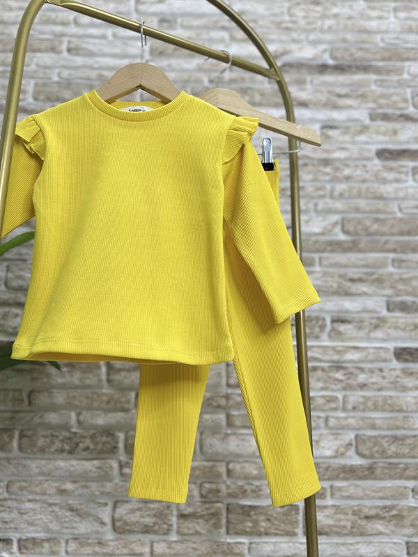 Kız Çocuk Kaşkorse Sarı Taytlı Takım