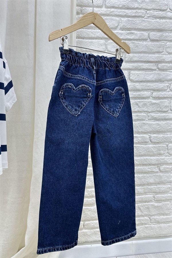 Kız Çocuk Laciel Kalpli Laci Jean Pantolon