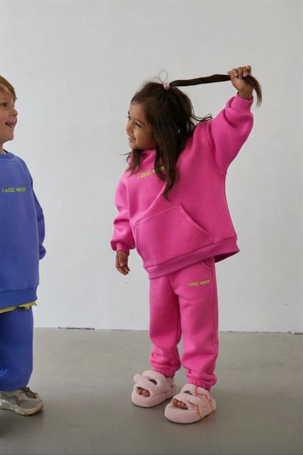 Kız Çocuk Laciel Mood Kapüşonlu Fuşya İkili Takım