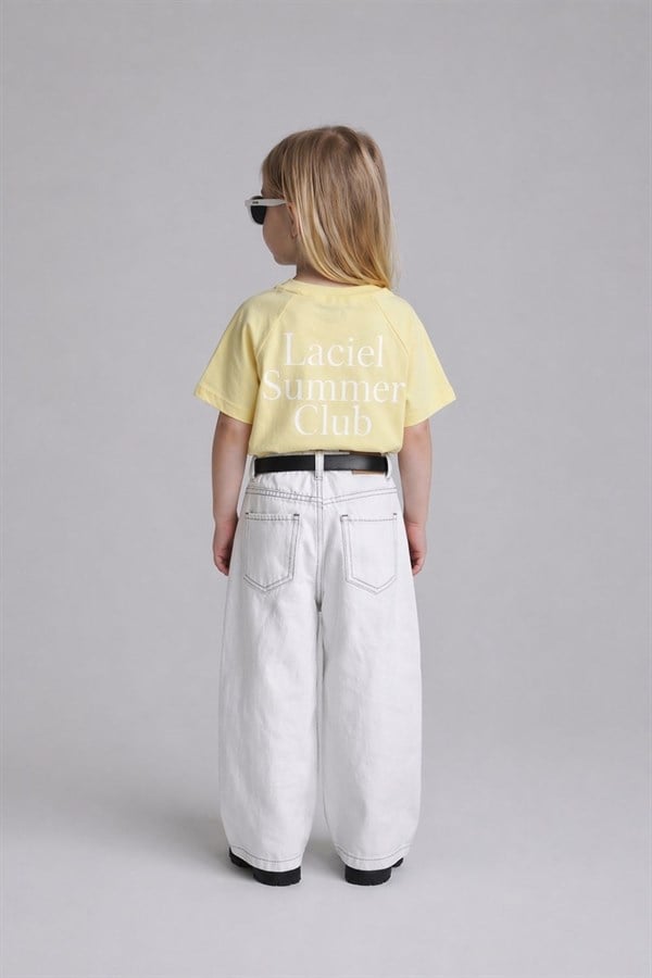 Kız Çocuk Laciel Summer Crop Baloon Jean Sarı Takım