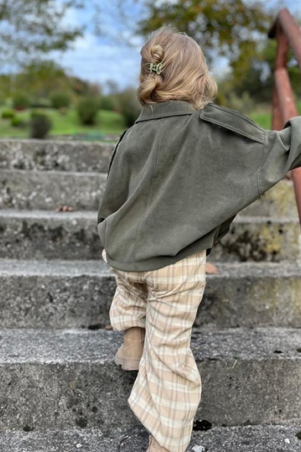 Kız Çocuk Lastikli Pötikareli Baloon Pantolon