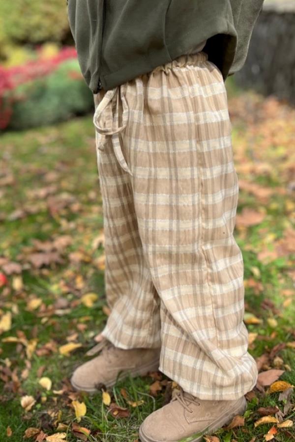 Kız Çocuk Lastikli Pötikareli Baloon Pantolon