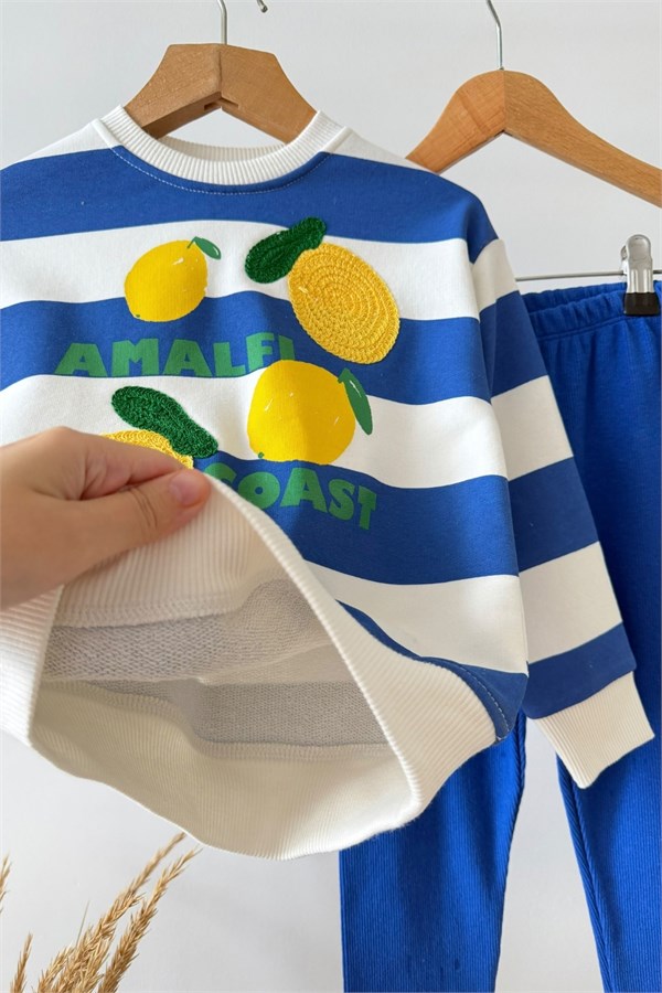 Kız Çocuk Limonlu Taytlı Takım