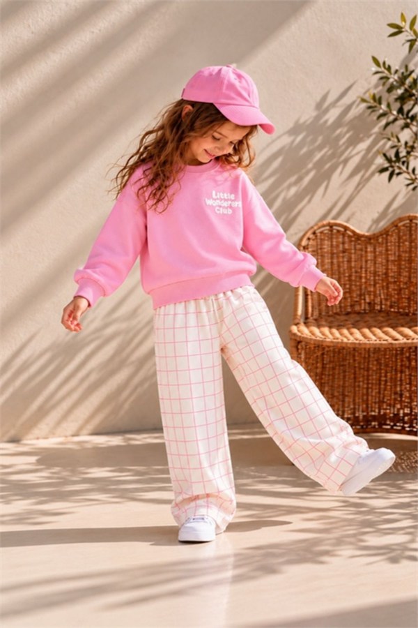 Kız Çocuk Little Pembe 3 İplik Takım