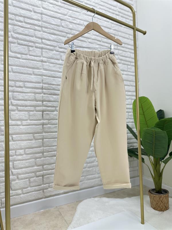 Kız Çocuk Mavi Gömlek Krem Pantolon Takım 