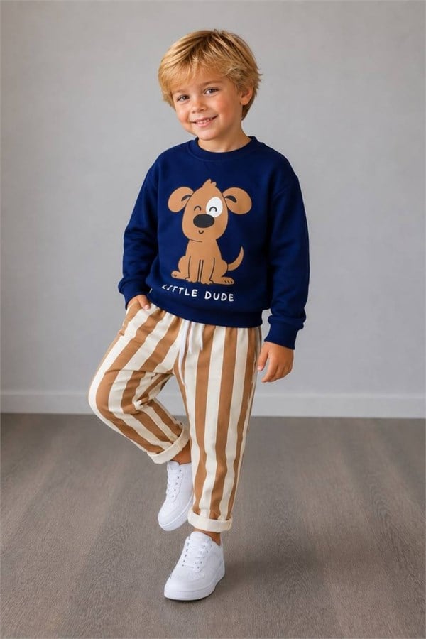 Erkek Çocuk Mevsimlik 2 İplik Little Dude Takım