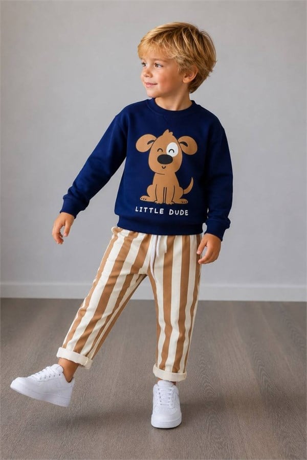Erkek Çocuk Mevsimlik 2 İplik Little Dude Takım
