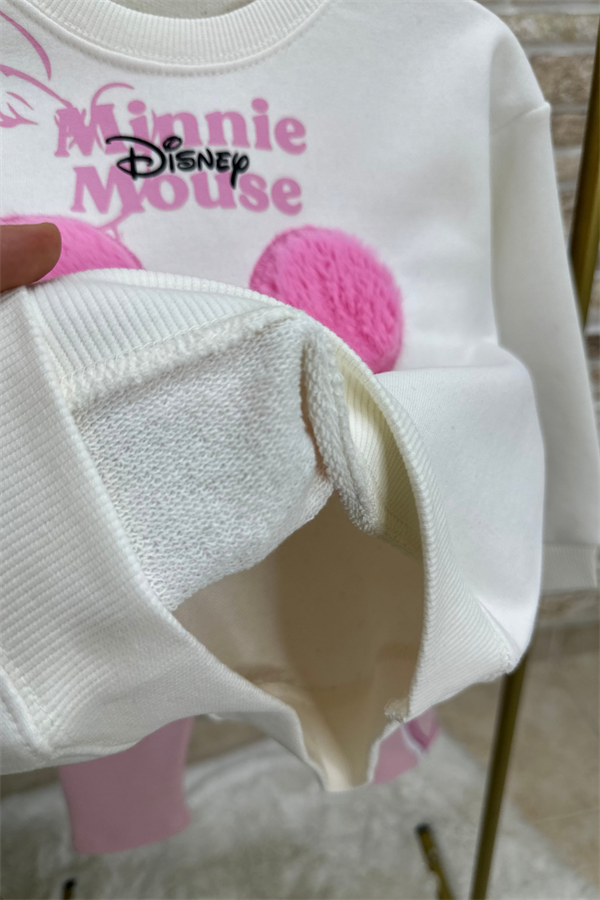 Kız Çocuk Minnie Baskı 3 iplik Taytlı Takım