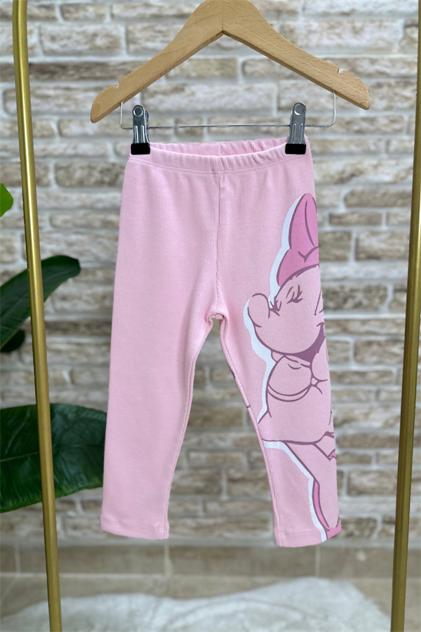 Kız Çocuk Minnie Baskı 3 iplik Taytlı Takım