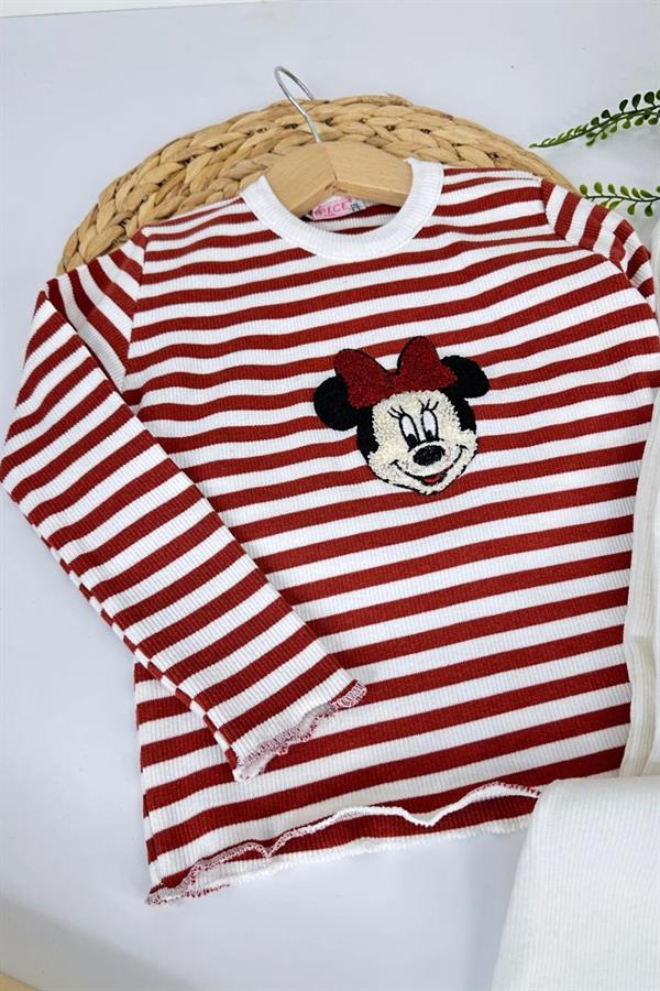 Kız Çocuk Minnie Kirmit Taytlı Takım