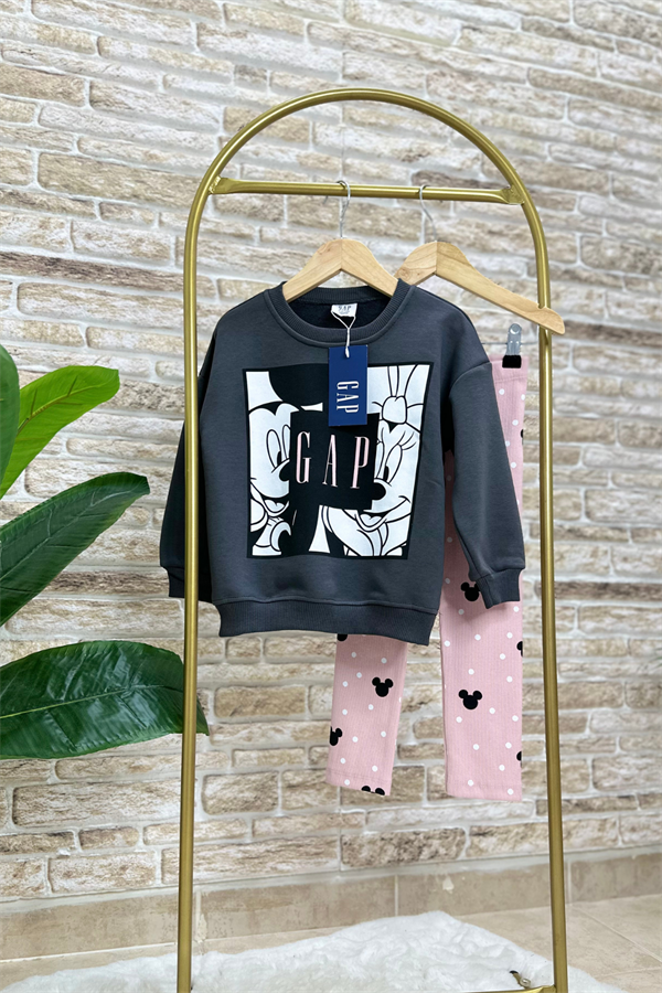 Kız Çocuk Minnie Mickey Gap 3 İplik Taytlı Takım