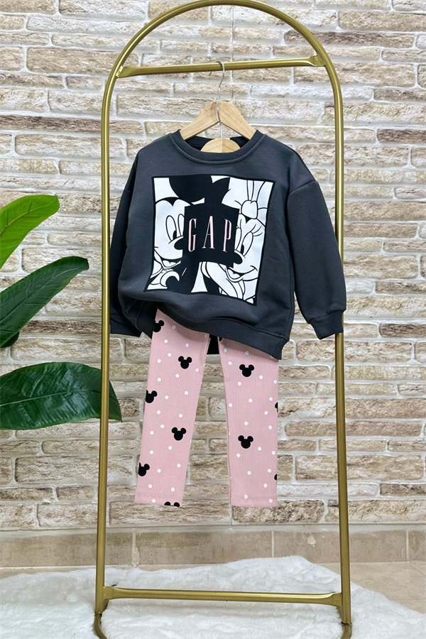 Kız Çocuk Minnie Mickey Gap 3 İplik Taytlı Takım