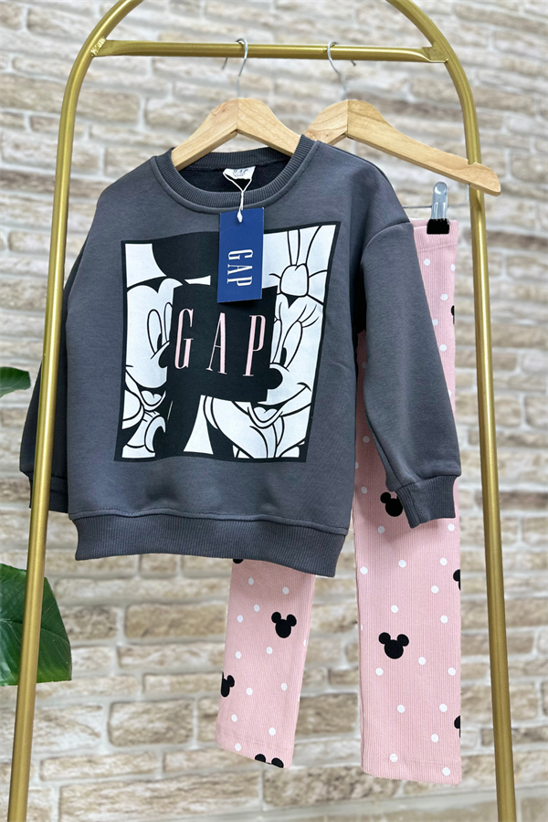Kız Çocuk Minnie Mickey Gap 3 İplik Taytlı Takım