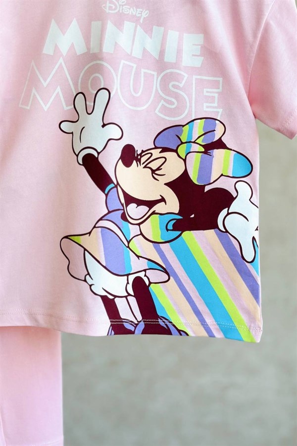 Kız Çocuk Minnie Mouse Taytlı Takım