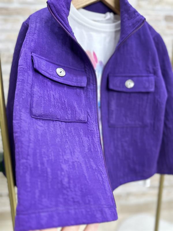 Kız Çocuk Mor Kapitone Ceket