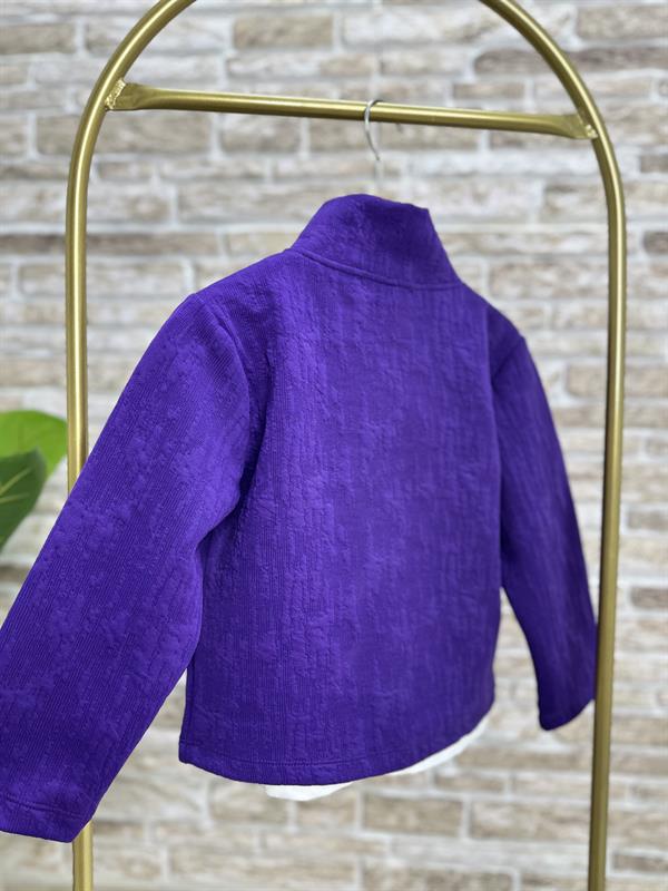 Kız Çocuk Mor Kapitone Ceket