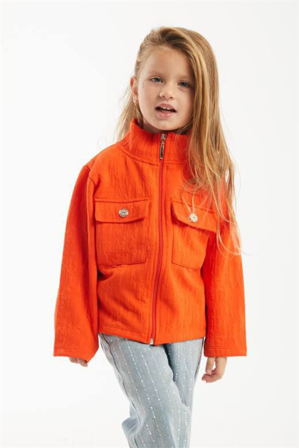 Kız Çocuk Neon Kapitone Ceket