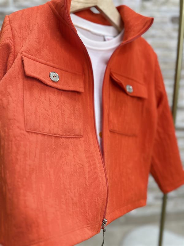 Kız Çocuk Neon Kapitone Ceket