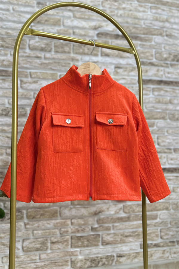 Kız Çocuk Neon Kapitone Ceket