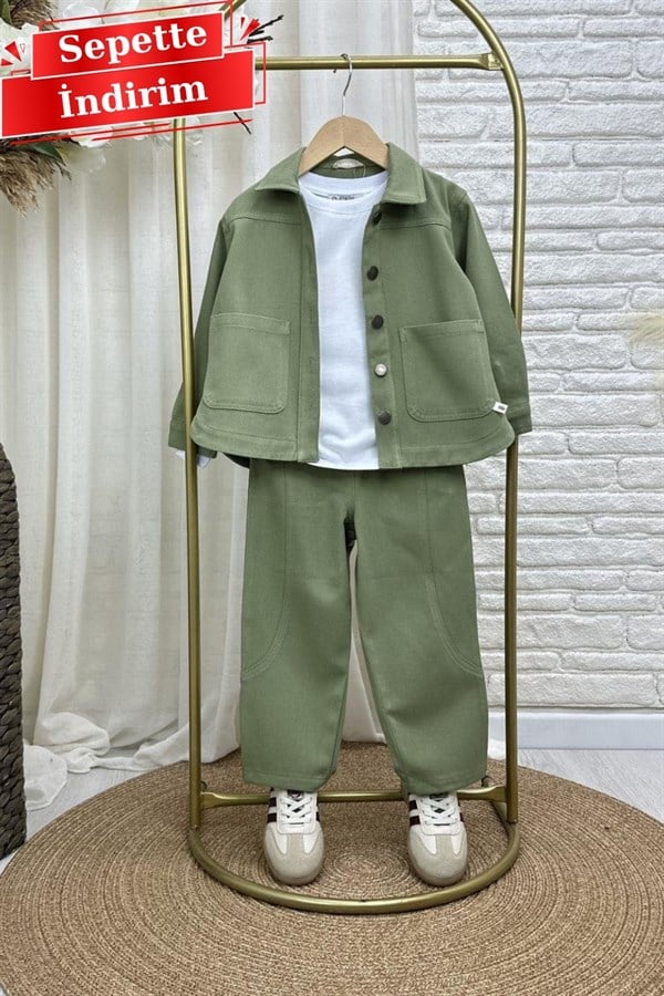 Kız Çocuk Özel Seri Denim Mavi Takım