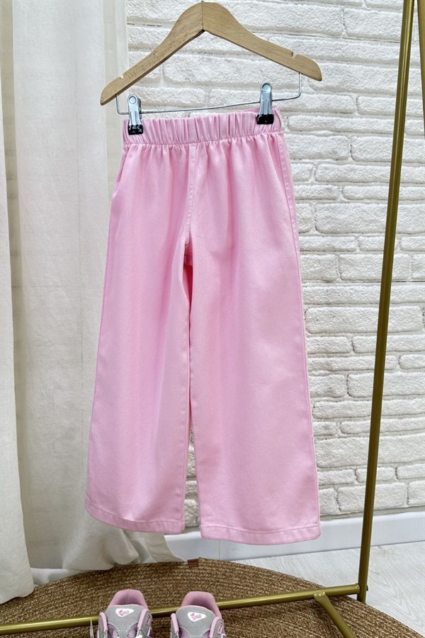 Kız Çocuk Özel Seri Gabardin Pembe Kalpli Takım