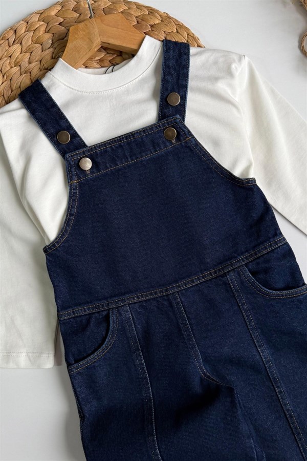 Kız Çocuk Premium Jile Laci Denim Elbise