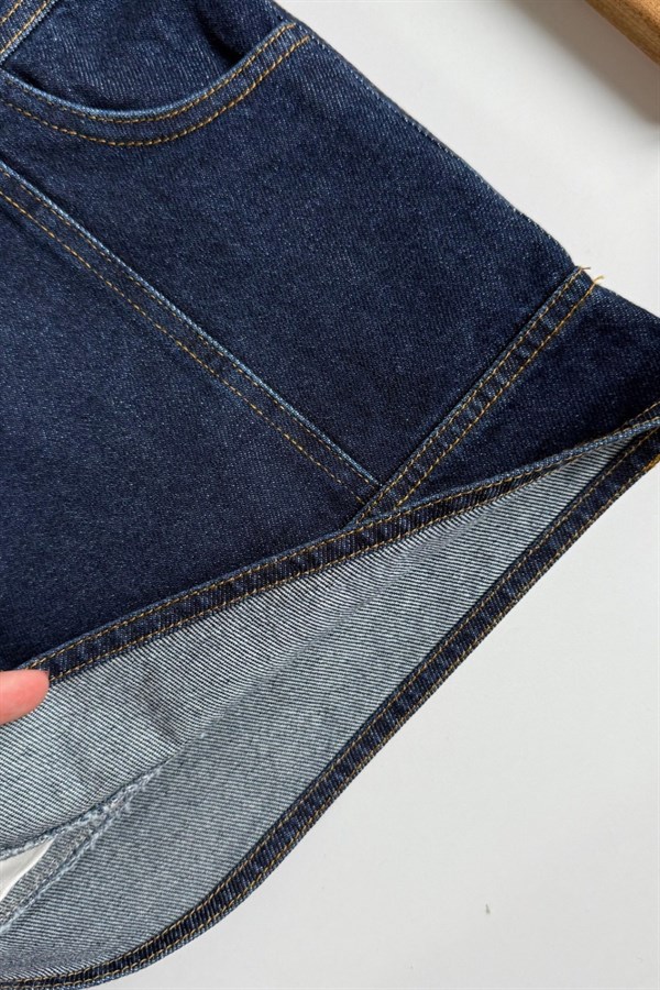 Kız Çocuk Premium Jile Laci Denim Elbise