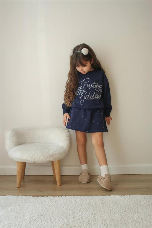 Kız Çocuk Sweat & Etekli Şort Takım