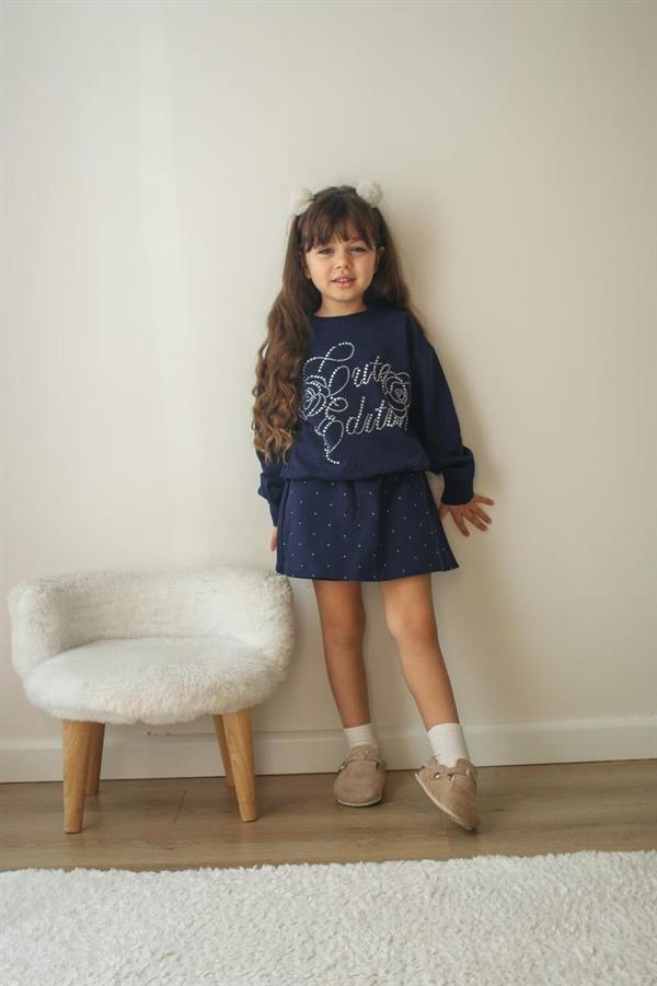 Kız Çocuk Sweat & Etekli Şort Takım