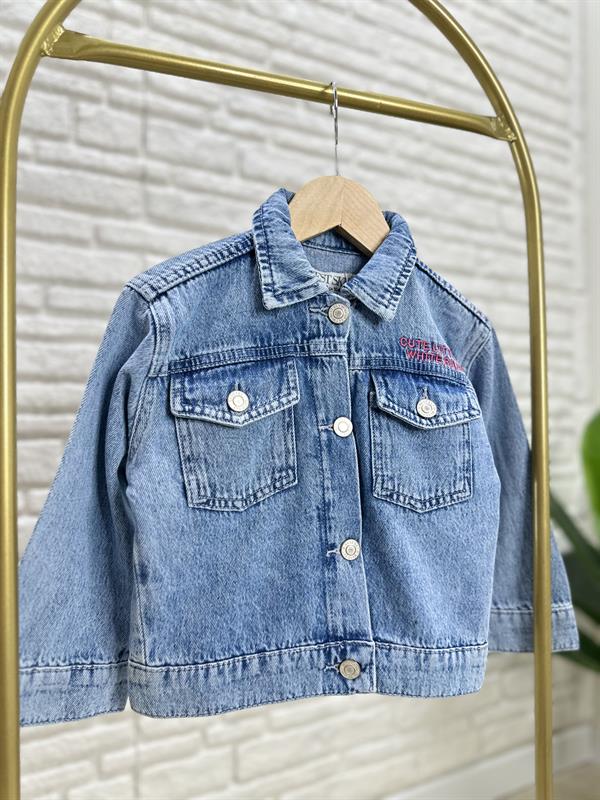 Kız Çocuk Tavşanlı Kot Ceket 