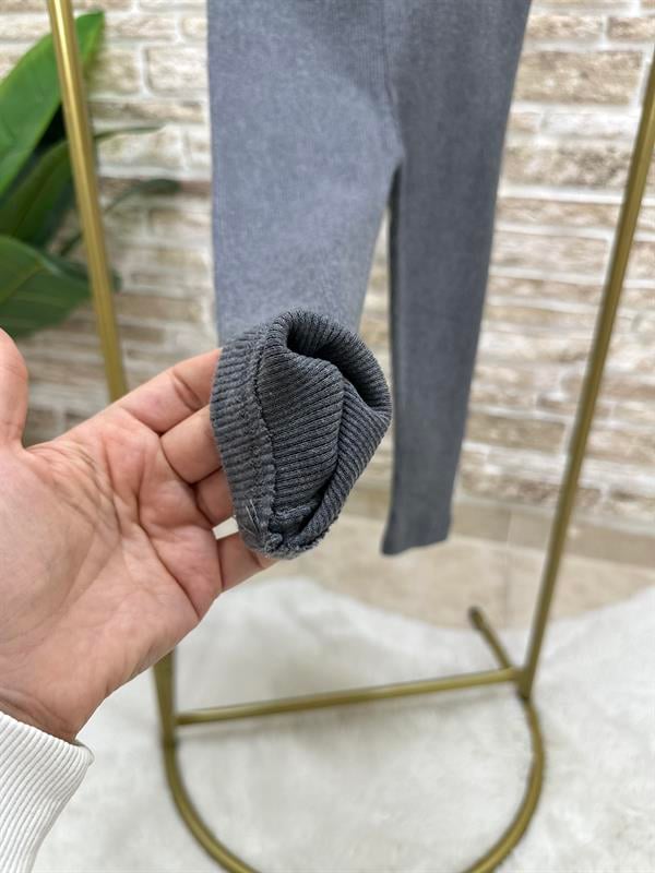 Kız Çocuk Triko Antrasit Tayt