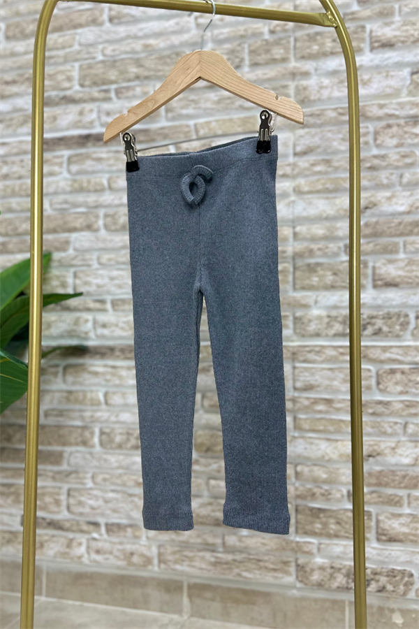 Kız Çocuk Triko Antrasit Tayt