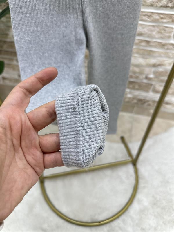 Kız Çocuk Triko Gri Tayt