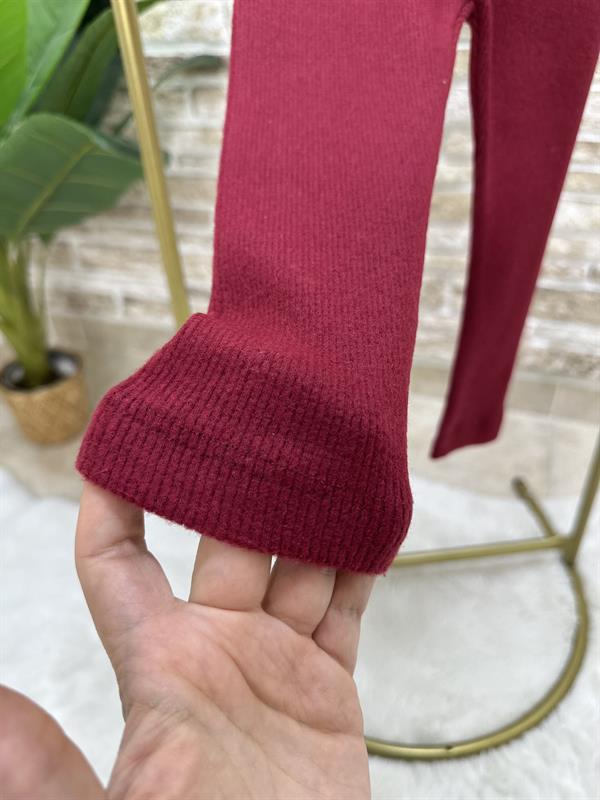 Kız Çocuk Triko Kırmızı Tayt