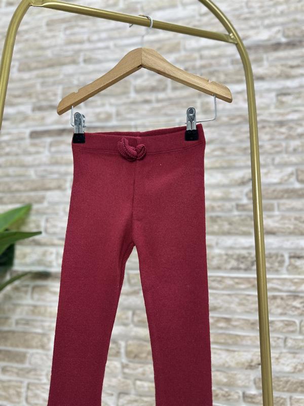 Kız Çocuk Triko Kırmızı Tayt