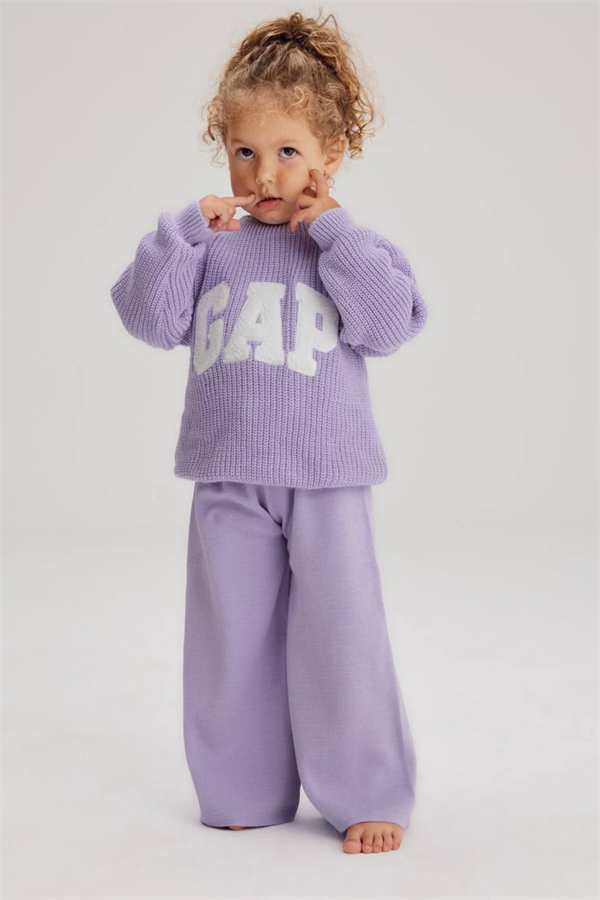 Kız Çocuk Triko Lila Gap Takım