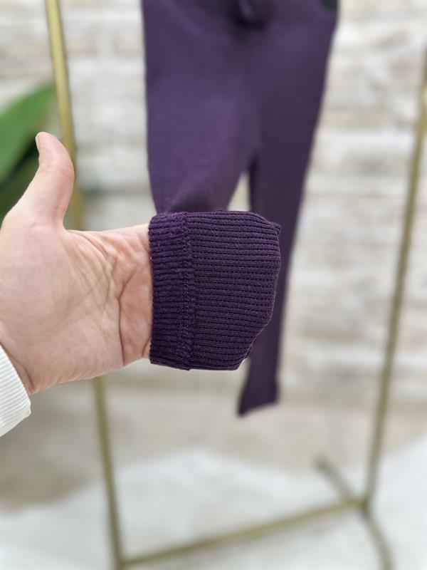 Kız Çocuk Triko Mor Tayt