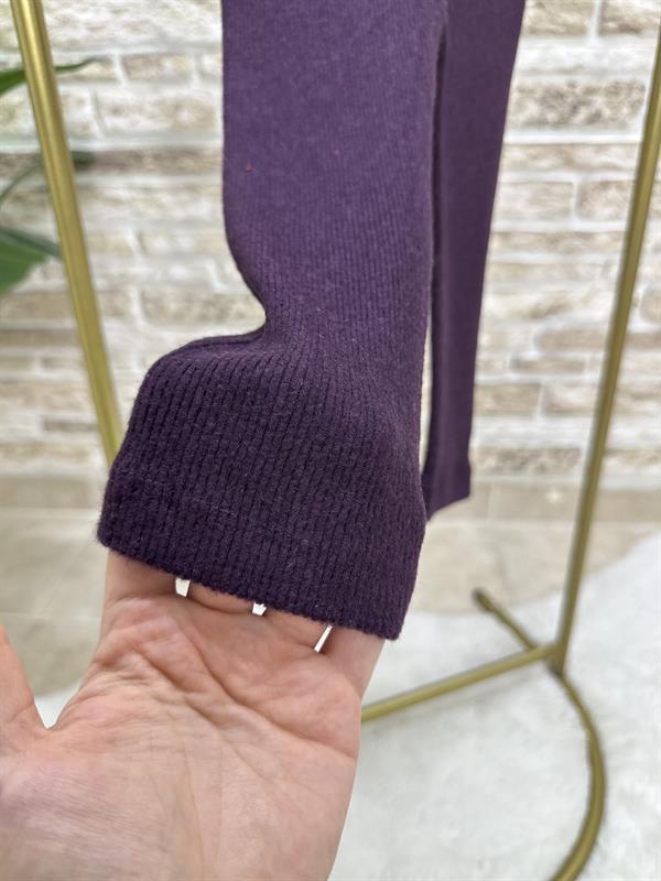 Kız Çocuk Triko Mor Tayt