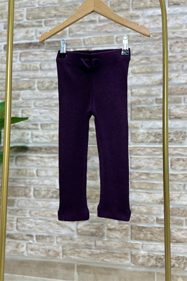 Kız Çocuk Triko Mor Tayt
