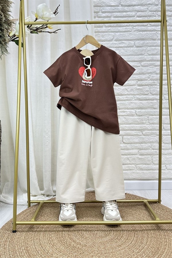 Kız Çocuk Tshirtlü Capypara İkili Takım